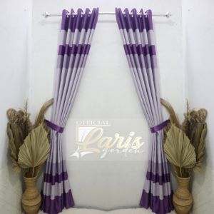 Hordeng Mewah Motif Pelangi Jendela Minimallis Bahan Blackout Tebal Import Lebar 130cm 12 Ring