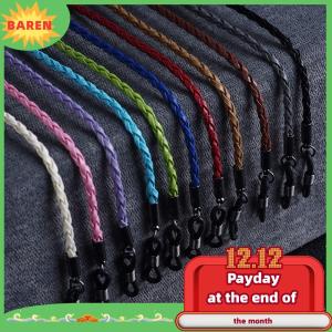 BAREN แว่นกันแดดแบบหนาเชือกคล้องแว่นตาแบบถักสายคล้องแว่นสายคล้องสำหรับกีฬากลางแจ้งอุปกรณ์เสริมแว่นตากันลื่น