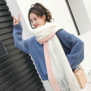 Syal Korea Scarf Wool Cashmere Immitation Fashion Winter Autumn Musim Dingin