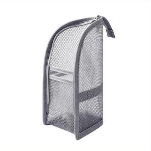 Portable Standing Mesh Makeup Bag Breathable See-through Zipper Toiletry Pouch Travel Skincare Cosmetic Storage Organizer