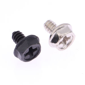 LEI 100pcs ฟัน HEX Computer PC Case ฮาร์ดดิสก์เมนบอร์ดติดตั้งสกรูสำหรับเมนบอร์ด PC Case CD-ROM Hard Disk