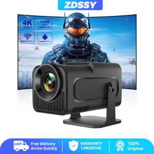 【Local Delivery】ZDSSY hy320 projector Native 1080P Full HD Projector 180 Rotating LED Android 11 5G WiFi 6 BT5.0 Auto Keystone MAX 4K Theater Outdoor Portable 1920*1080P Cinema Video Game Console Projector Upgrade
