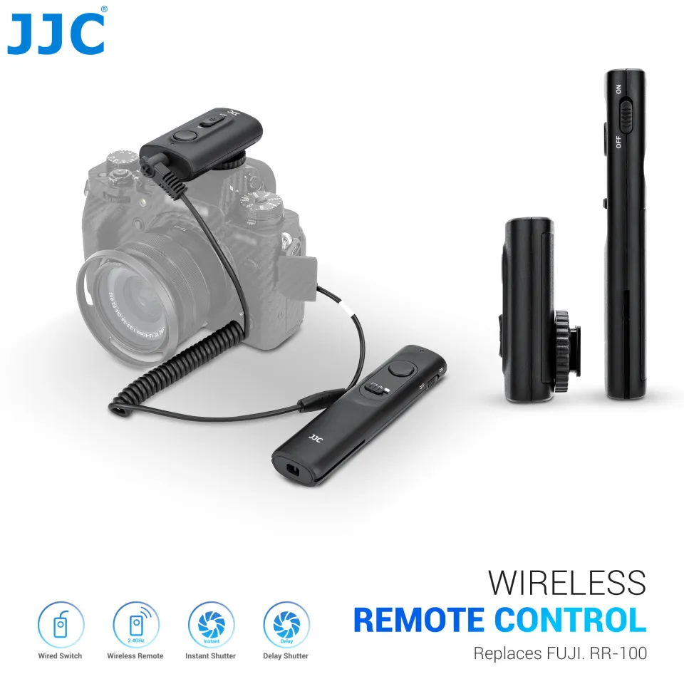 JJC 50 Meter Wireless Remote Control Stick Radio Shutter Release  Cable Switch for DSLR Camera Fujifilm X-T5 X-T4 X-T3 X-T2 X-T30 II X-T20  X-T10
