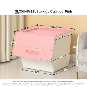 NETHOME : GLOXINIA 36L Multipurpose Front Opening Storage Box Stackable Toy Snack Household Storage Cabinet