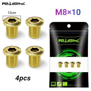 RISK Bicycle Crankset Chainring Bolts Titanium Alloy for BMX Fixed Gear Track Double Disc 105/UT6800/R8000/DA