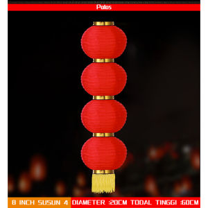 Lampion Imlek Susun Kain Polos/Gambar/Lampion Tulisan Lampion Dekorasi  Sicia Tahun Baru China