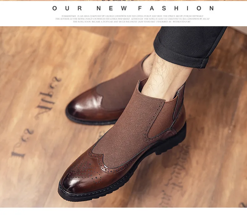 ZeiSongs chelsea boots boots men boots ankle boots black boots