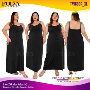 Folva Dress panjang Daster spandex baju tidur big size
