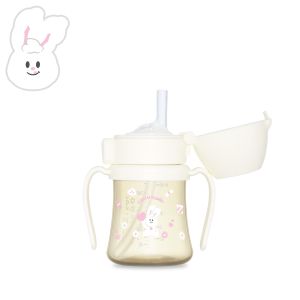 [Authorized Distributor] LIMITED EDITION Grosmimi X Knotted PPSU Cream Bunny Straw Cup (200/300ml)