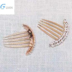 [COD] GUAN หวีแต่งผม5ซี่หวีเสียบผมคริสตัลไข่มุกสำหรับเจ้าสาวหวีคริสตัลพลอยเทียมสำหรับงานแต่งงานกิ๊บติดผมเครื่องประดับผม