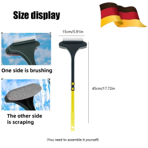 German Seiko Scraping brush 2 in 1 Dusting brush Screen Window Dust Remover Multi-Functional Double-Sided Window Cleaning Brush Screen with Long Handle Detail cleaning Dry and wet Household Cleaning Brush