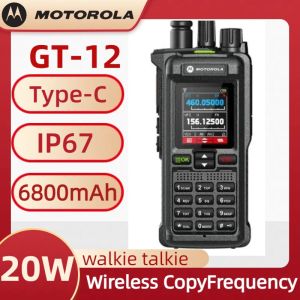 Ht motorola terbaru 2025 Jarak Jauh 30KM GT12 20W 6800Mah IP67 Situs Konstruksi Hotel Outdoor Spesialis 199 Saluran Radio Dua Arah FM/AM TIPE-C