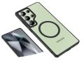 Applicable s25edge Samsung s25ultra Transparent Magnetic Phone Case Cover A56 Drop-Resistant All-Inclusive. 