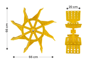 SPEEDS Pelampung Kincir Air 165cm Water Aerator Tambak Kolam Ikan Bahan HDPE Kincir Apung Danau