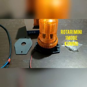 Rotari Mini Blitz 1 Mode LED Warning Lamp Kuning 12/24V
