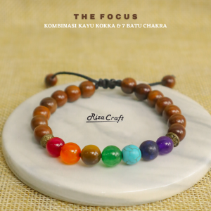 THE FOCUS Gelang Cakra 7 Aura Pengasihan Spiritual Rezeki mix Kayu Kokka Kaukah ASLI Arab Original