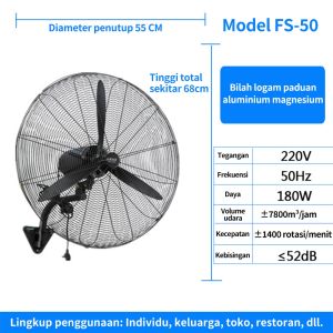 Epic Finds 22/31 inci kipas angin Cocok untuk tempat besar di pabrik dan restoran Wall Fan/kipas industri/kipas angin besar