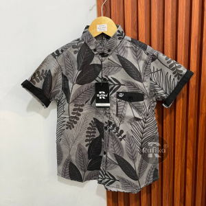 Kemeja Anak Lengan Pendek Atasan Baju Anak Motif Full Printing usia 2 sampai 10 Tahun Rufika Wear
