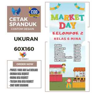 Cetak Spanduk Banner Market Day Costom Desain