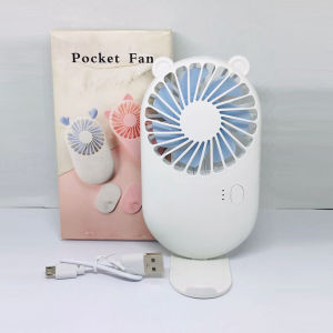 GTB Kipas Angin Tangan Portable 2 IN 1 Cute Pocket Mini Fan USB Cooling Fan Desktop Hand Held Mini Summer Holder Phone Multifungsi Murah R1067