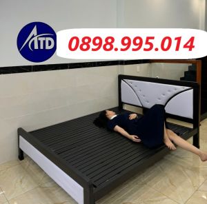 Giường Sắt Đơn Khung Hộp Vuông Nhiều Mẫu Ngang 1m2x2m 1m4x2m 1m6x2m 1m8x2m giá tại xưởng
