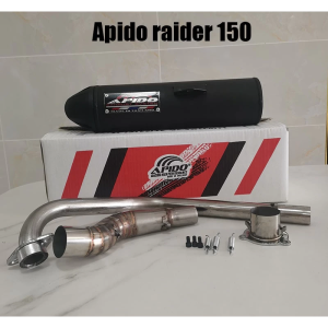 Apido Pipe XRM 110 Carb / XRM125 / Raider150 Carb Exhaust Pipe 1Set (chrome/black)