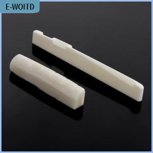 【E-WOITD】 Ivory Buffalo Bone Bridge Saddle And Slotted Nut For 6 String Acoustic Guitar