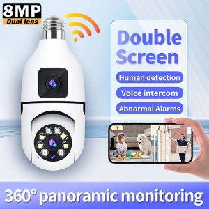 V380pro 8MP 4k Camera CCTV PTZ ống kính kép cảnh báo chuyển động an ninh giám sát thẻ TF Audio Camera mạng