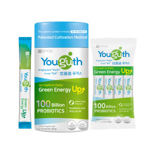 YOUGUTH PROBIOTICS Green Energy Up Gut Health + Vitality Boost 2g x 30 sachets (100 Billion CFUs)