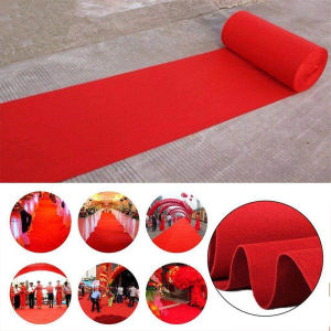3M5M10M20M Red Carpet Wedding Carpet Custom Length Aisle Runner Indoor Outdoor Decoration Carpet Event Party Wedding Rug 1.5 Thickness