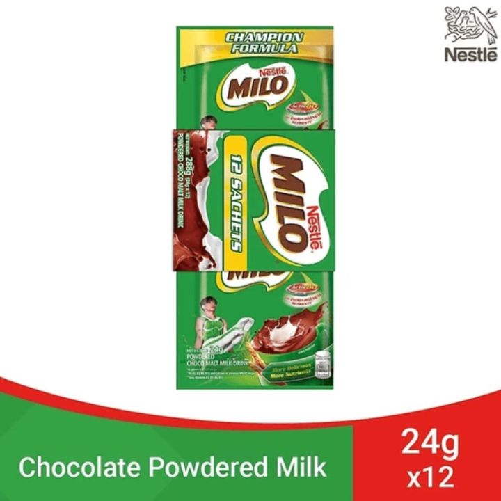 MILO ACTIV-GO Choco Malt Powdered Milk Drink 24g x 12s | Lazada PH