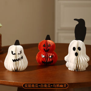 Halloween pumpkin-themed decorations ghost costumes small desktop ornaments shop scene arrangements and atmospheric props
