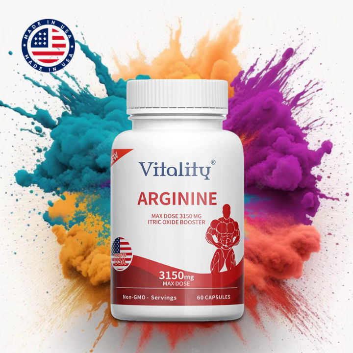 Arginine Nitric Oxide Booster Muscle Recovery Stamina Energy