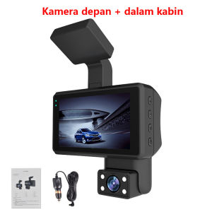 SCUDOS Dashcam Mobil 1440P Dual Lens 3 Inch IPS Screen 24-hour Parking Monitoring Loop Recording
