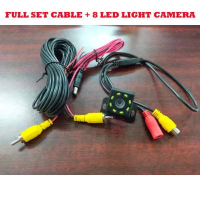 8 Led Car Reverse Camera Full HD Night Vision Rear Parking View Backup Camera Waterproof