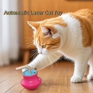 OUTOPEN USB Charging Automatic Cat Toy Anti-Collision 360° Rotation Teasing Cat Toys Pet Supplies Infrared Interactive Pet Toy for Cats Dogs