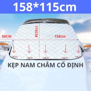 Tấm Chắn Nắng Ô Tô Phản Quang Chống Nóng - Bảo Vệ Kính Lái Nội Thất An Toàn Khi Đậu Xe Ban Đêm