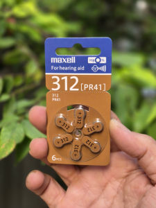 Vỉ 6 viên pin trợ thính Maxell 1.45V PR48-13 or PR41-312 - Made in Germany