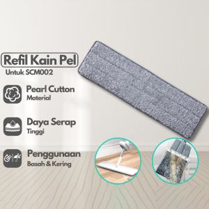 PENGAIT KANAN KIRI Refill Kain Pel Microfiber Standing Mop Alat Pel PENGAIT KANAN KIRI