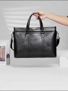[8.58 Thousands of Reviews Brand Product ] Septwolves Business Briefcase for Men 2025 New Top Layer Cowhide Single Shoulder Crossbody Bag Large Capacity Genuine Leather Handbag