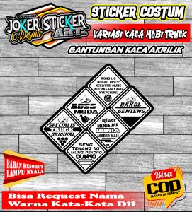 VARIASI GANTUNGAN KACA AKRILIK BEBAS CUSTOM MOBIL DAN TRUCK