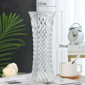 Lọ hoa thuỷ tinh trong suốt cao 29cm bình thuỷ tinh cắm hoa là trang trí nhà cửa đơn giản sang trọng