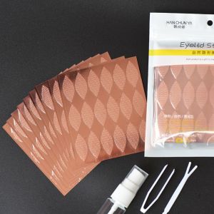 BAIXL Olive Shaped Transparent with Auxiliary Tool Mesh Type Women Eye Lift Strips Beauty Makeup Tools Double Eyelid Tape Invisible Eye Stickers Self-adhesive Fiber Lace Mesh Eyelid Sticker
