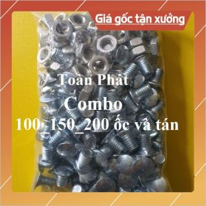 Com bo ( 100 _150 _ 200 Con ốc) Ốc sắt lắp kệ sắt V lỗ