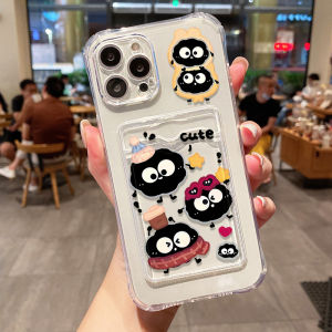 Tempat Kartu TPU Slot Cangkang Lunak untukVIVO Y17 Y15S Y17S Y35 Y36 Y100 Y200E V30 V30 PRO Y22S Y16