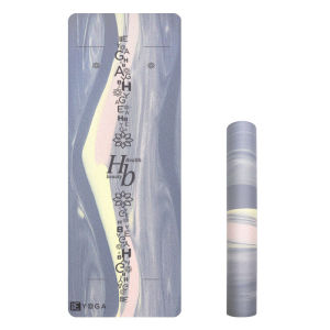 Thảm Tập Yoga Định Tuyến Hebeyoga Pu Cao Su Xơ Dừa 5mm Màu Loang Cao Cấp Kèm Túi