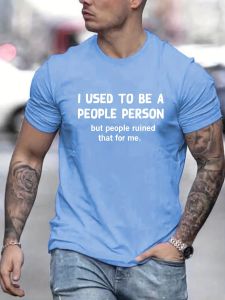Funny People Person Slogan Pattern Print MenS T-Shirt Graphic Tee MenS Summer Clothes MenS Outfits