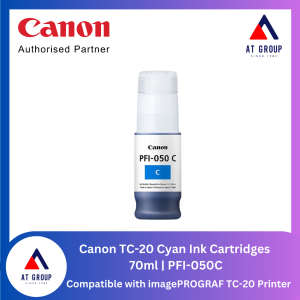 Canon TC-20 Ink Tank / Cartridges PFI-050 (70ml) BLACK / CYAN / MAGENTA / YELLOW PIGMENT INK TANK TC 20 PFI050 PFI 050 ATP