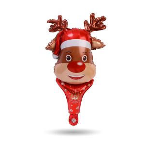 YESPERY Christmas Hand Balloons Santa Claus Snowman Elk Inflatable Toys Kid Christmas Decoration Gift
