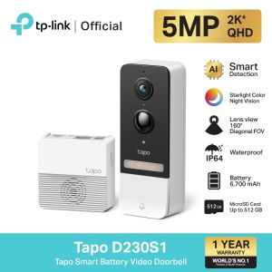 TP-Link Tapo-D230S1 Smart Battery Video Doorbell กริ่งประตูอัจฉริยะ กล้อง 2K 5MP ดูและโต้ตอบได้ทันที IP64